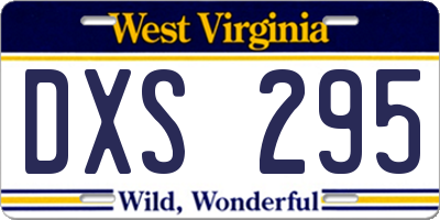 WV license plate DXS295