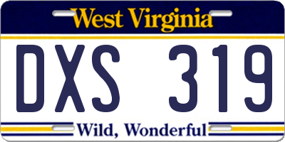 WV license plate DXS319