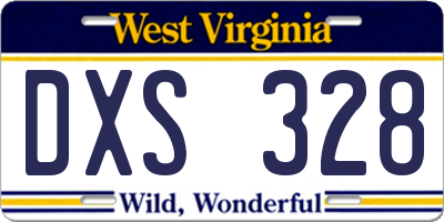 WV license plate DXS328