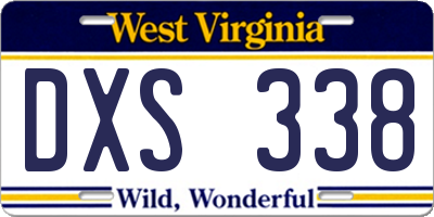 WV license plate DXS338