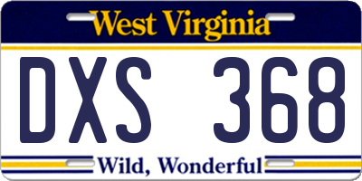 WV license plate DXS368