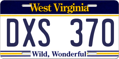 WV license plate DXS370