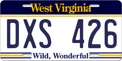 WV license plate DXS426