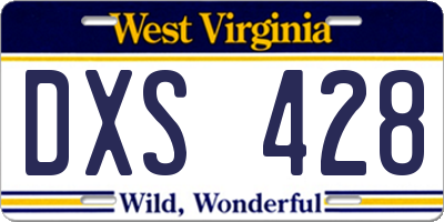 WV license plate DXS428