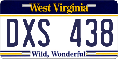 WV license plate DXS438