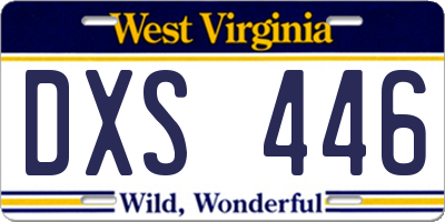 WV license plate DXS446