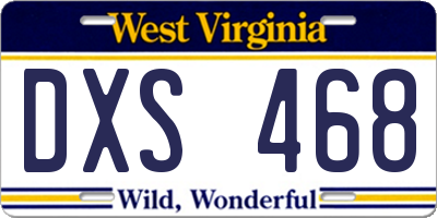 WV license plate DXS468