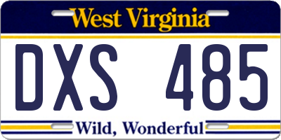 WV license plate DXS485