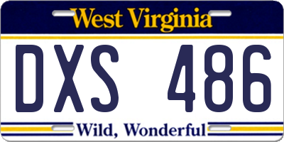 WV license plate DXS486
