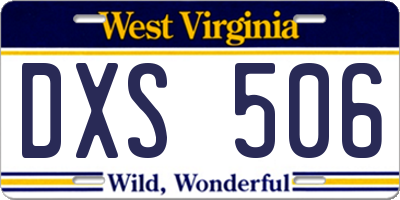WV license plate DXS506