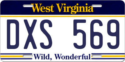 WV license plate DXS569