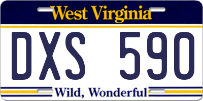 WV license plate DXS590