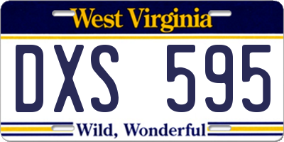 WV license plate DXS595