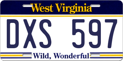 WV license plate DXS597