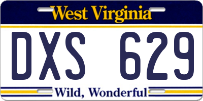 WV license plate DXS629