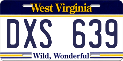 WV license plate DXS639