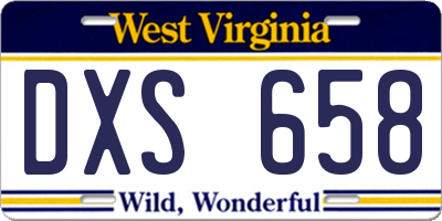 WV license plate DXS658