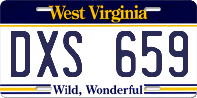WV license plate DXS659