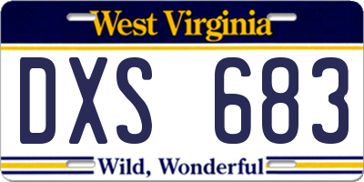 WV license plate DXS683