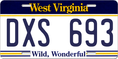 WV license plate DXS693