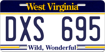 WV license plate DXS695