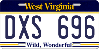 WV license plate DXS696