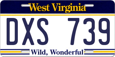 WV license plate DXS739