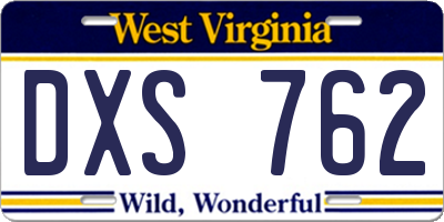 WV license plate DXS762