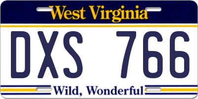 WV license plate DXS766