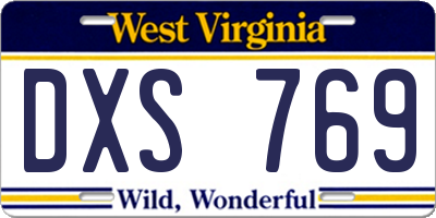 WV license plate DXS769