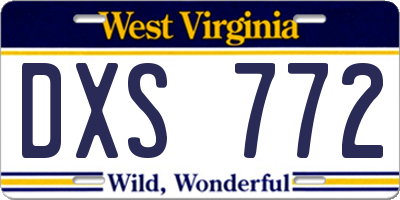 WV license plate DXS772