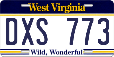 WV license plate DXS773