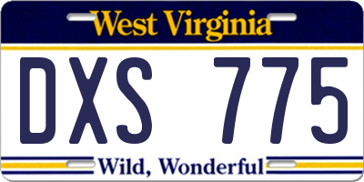 WV license plate DXS775