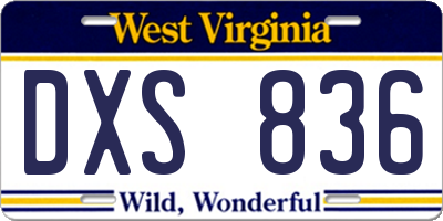 WV license plate DXS836