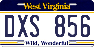 WV license plate DXS856