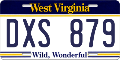 WV license plate DXS879