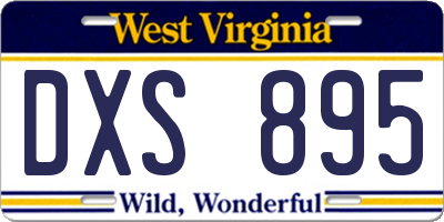 WV license plate DXS895