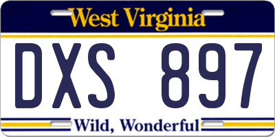 WV license plate DXS897