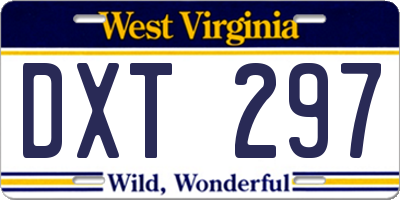 WV license plate DXT297