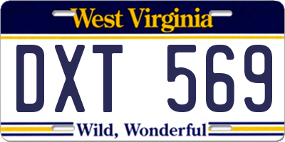 WV license plate DXT569