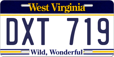 WV license plate DXT719