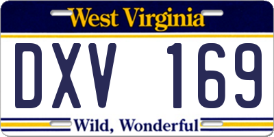 WV license plate DXV169