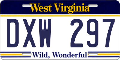 WV license plate DXW297