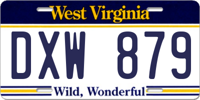 WV license plate DXW879