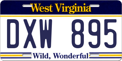 WV license plate DXW895