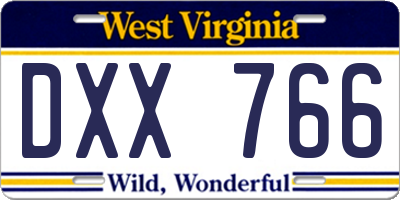 WV license plate DXX766
