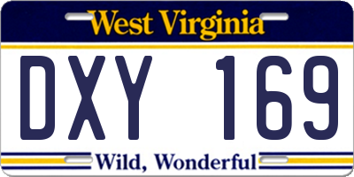 WV license plate DXY169