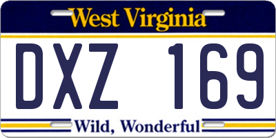 WV license plate DXZ169