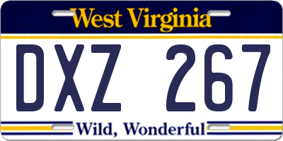 WV license plate DXZ267
