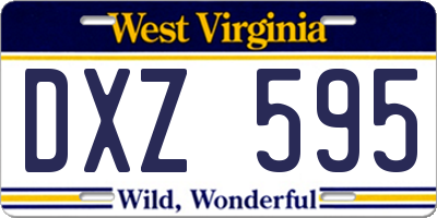 WV license plate DXZ595
